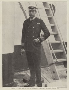 1898年6月25日、トーベイでHMSクレセント号に乗船したキャプテンHRHヨーク公