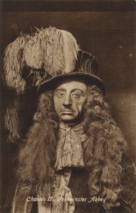 チャールズ2世、ウェストミンスター寺院、ロンドン（モノクロ写真） 作： English Photographer