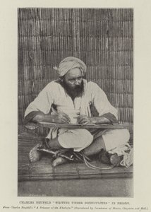 刑務所での困難の下で書いているチャールズノイフェルド 作： English Photographer