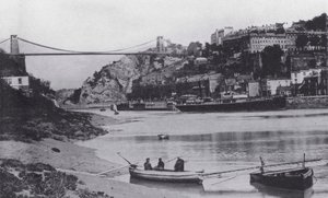 クリフトンと吊り橋（モノクロ写真 作： English Photographer