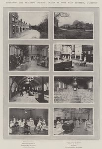 天然痘の流行との闘い、ダートフォード、ゴアファーム病院の様子 作： English Photographer