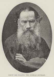 ロシアの小説家、レオトルストイを数える 作： English Photographer