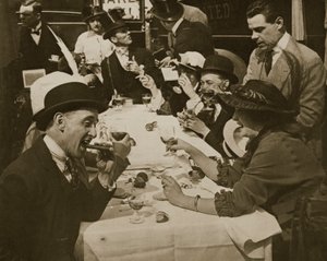 ダービーデーランチョンパーティー、ホレスW.ニコルズによる印刷、1910年頃（グラビア）