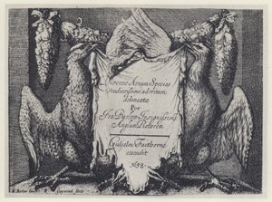F Barlow, Diversae avium species, G Faithorne 1658 (b/w photo) 作： English Photographer