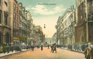 フリート・ストリート、ロンドン（カラー写真） 作： English Photographer