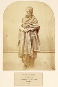 J. Forbes Watson著、The People of Indiaのヒンドゥー、以前はヒッサルであったWuttooのGholam Mahomedが1868年に出版（アルブメンプリント） 作： English Photographer