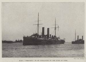 ヨーク公により指揮されるHMSクレセント 作： English Photographer