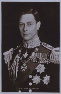 英国王ジョージ6世（モノクロ写真