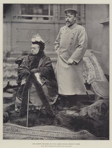 女王陛下とHRHアルバートエドワード、プリンスオブウェールズ 作： English Photographer