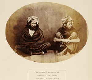 Hootiyana Dhoondees、農業部族、Soonnee Mahomedans、Mooltan、インドの人々、J。Forbes Watson著、1868年出版（アルブメンプリント）