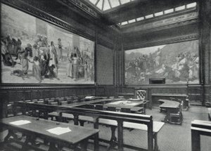 国会議事堂、モーゼスの間、貴族院（モノクロ写真 作： English Photographer