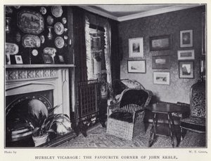 ジョン・ケブルのお気に入りの場所、Hursley Vicarage（モノクロ写真）。 作： English Photographer