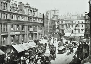 キングウィリアムストリート、北向き、ロンドン市、1895 作： English Photographer