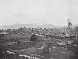 1884年のクアラ・ルンポール、現在の官庁跡（モノクロ写真 作： English Photographer
