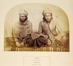 J.フォーブスワトソンによるインドの民衆からのKumbos、Hindoos、Googaira、Mooltan、1868年発行（アルブメンプリント） 作： English Photographer