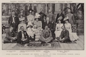 SimlaのViceregal Lodgeのグループ、インドの総督としてのCurzon卿