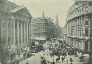MappinとWebb、Cheapside、西に見えるマンションハウス、ロンドン市、1890年 作： English Photographer