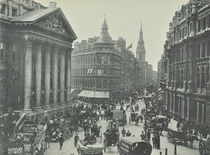 MappinとWebb、Cheapside、西に見えるマンションハウス、ロンドン市、1895年