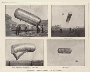 アルダーショットでの軍事バルーニング 作： English Photographer