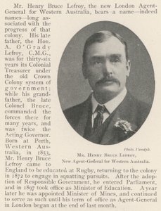 Henry Bruce Lefroy氏、西オーストラリア州の新しいエージェント総長 作： English Photographer