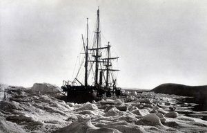 北極点："Alert "がビーシー岬、ロベソン海峡付近でくびれている - "Narrative of a voyage to the Polar See during 1875-76", G.S. Nares, ed.ロンドン