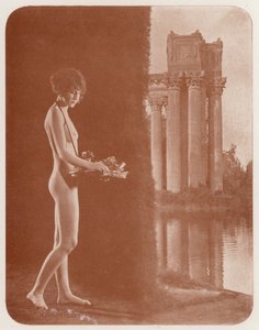 ヌーディスト・アートアテネの乙女（モノクロ写真） 作： English Photographer