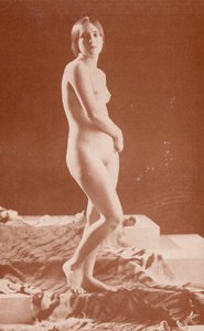 ヌーディスト・アートタイガー・レディ（モノクロ写真） 作： English Photographer