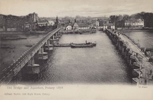古い橋と水道橋、パトニー、1878