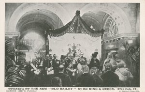 キングアンドクイーンによるオールドベイリーのオープン、1907年2月27日 作： English Photographer