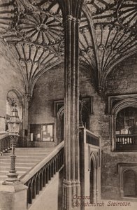 オックスフォード、クライストチャーチの階段（モノクロ写真 作： English Photographer