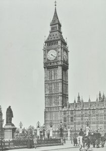 国会議事堂、ウェストミンスターLB：ビッグベン、1896年 作： English Photographer