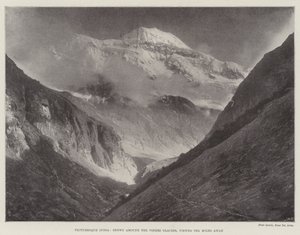 絵のように美しいインド、ピンドリ氷河周辺の雪、10マイル離れた場所を表示 作： English Photographer