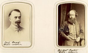 カール・ハースとマイルズ・バーケット・フォスターの肖像（セピア写真）