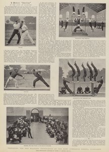 アルダーショットの陸軍体操学校での軍事トーナメントの準備