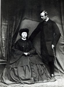 アリス王女とヘッセンのルートヴィヒ王子、1860 作： English Photographer