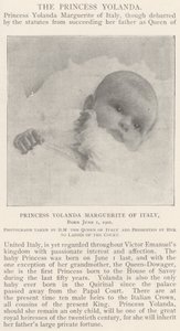 1901年6月1日生まれのイタリアのプリンセスヨランダマルグリット 作： English Photographer