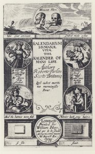 R Farley, Kalendarium humanae vitae, W Hope 1638 (白黒写真) 作： English Photographer