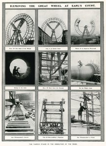 ロンドンのアールズコートで大車輪を取り除く 作： English Photographer