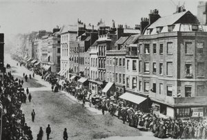 セントジェームズストリート、ウェストミンスターLB：1889年、ポールモールから北を見る