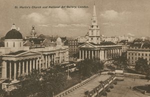 セントマーチン教会と国立美術館、ロンドン 作： English Photographer
