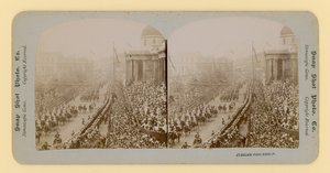 ビクトリア女王のダイヤモンドジュビリーの立体プリント、1897年6月28日 作： English Photographer