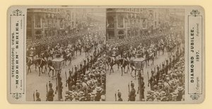 ビクトリア女王のダイヤモンドジュビリーの立体プリント、1897年6月28日 作： English Photographer