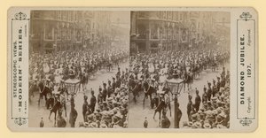ビクトリア女王のダイヤモンドジュビリーの立体プリント、1897年6月28日 作： English Photographer