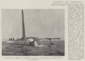 シャムロックIIによって支持されたものと同様の事故後のアメリカカップディフェンダー憲法 作： English Photographer