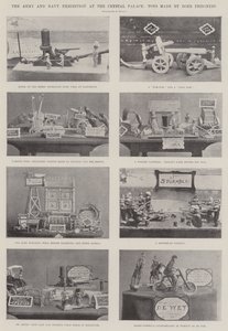クリスタルパレスでの陸軍と海軍の展示、Boer Prisonersによるおもちゃ 作： English Photographer