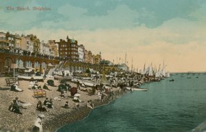 ビーチ、ブライトン。 1913年に送られたはがき。 作： English Photographer