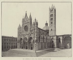 最近火事で被害を受けたイタリアのシエナ大聖堂 作： English Photographer