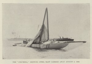 1899年8月2日、スチールマストが運び去られたコロンビア 作： English Photographer