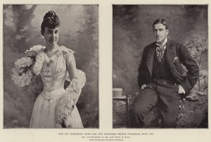 1869年生まれのドゥックドルレアンと1871年生まれのパリ後期の息子と娘 作： English Photographer