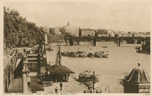 ウェストミンスターブリッジ階段、ロンドンからの堤防 作： English Photographer